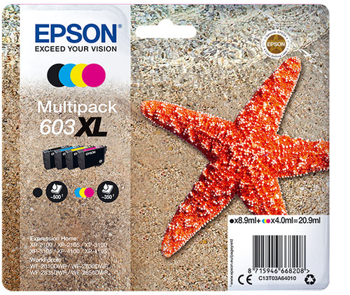 Epson C13T03A64010 ink cartridge 1 pc(s) Original High (XL) Yield Black, Cyan, Magenta, Yellow Epson C13T03A64010 ink cartridge 1 pc(s) Original High (XL) Yield Black, Cyan, Magenta, Yellow